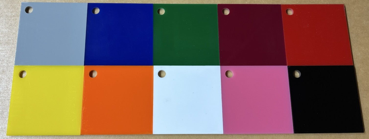 1/8 Inch OPAQUE COLORED Acrylic Sheet